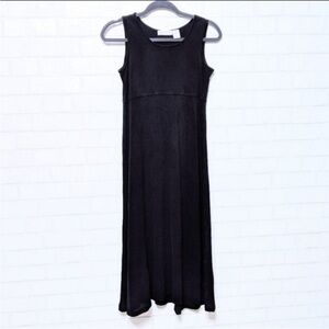 LIZ CLAIBORNE 100% Silk Black Midi Tank Dress S